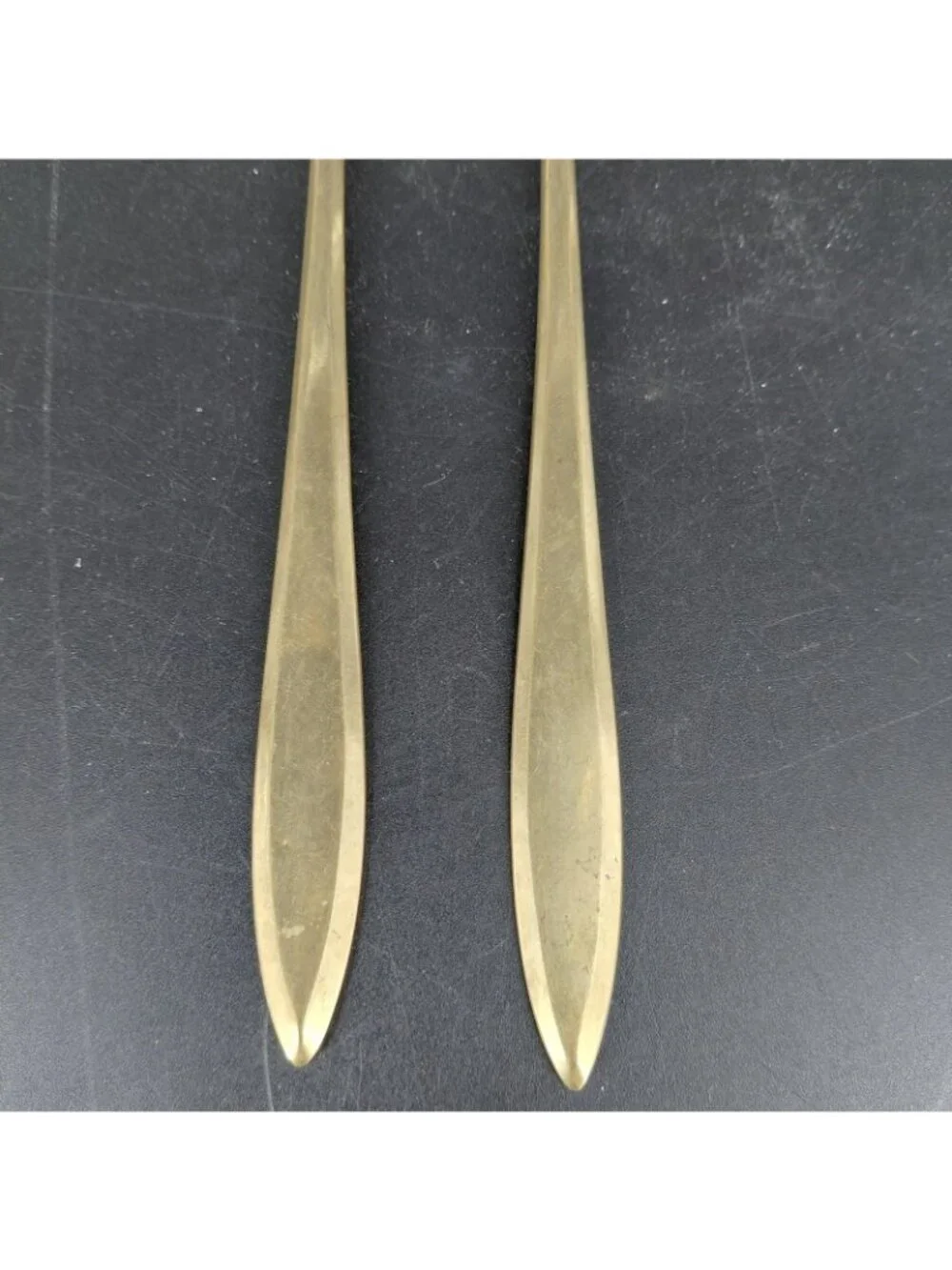 Dirigold Regal Long Handle Spoon Set 2 Dirilyte Alloy Satin Ice Tea Coffee Cream